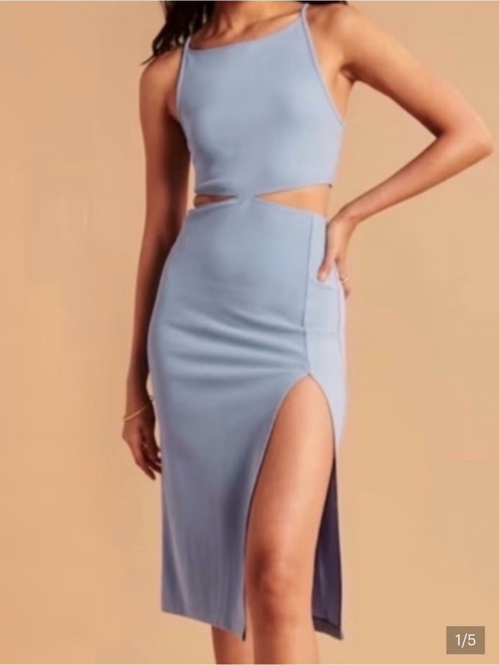 Abercrombie Best Dressed Guest Cutout Midi Dress with Slit